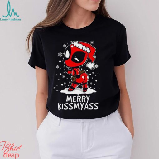 Merry Kissmas Deadpool Christmas Henley Shirt