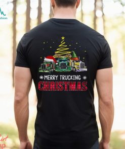 Merry Trucking Christmas Three Truck Wearing Hat Classic T Shirt