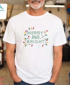 Merry and bright christmas svg shirt