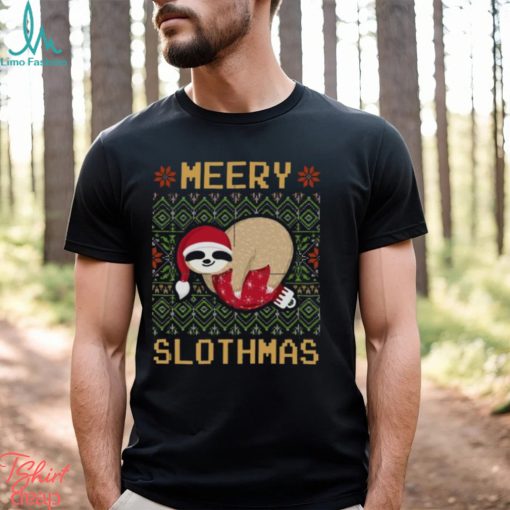 Merry slothmas sloth christmas ugly sweater pattern christmas png shirt digital t shirt designs for sale