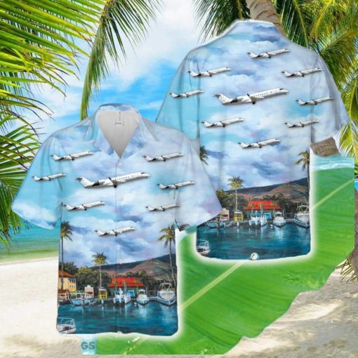 Mesa Airlines Bombardier CRJ 200LR Hawaiian Shirt