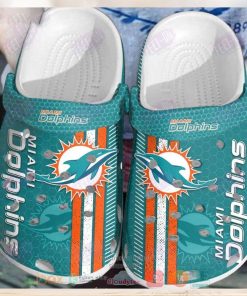 Miami Dolphins Blue Nfl Crocs Clog Shoes