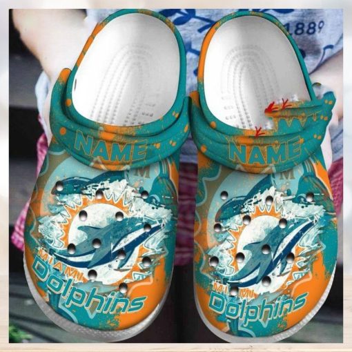 Miami Dolphins Crocs Clog Shoes