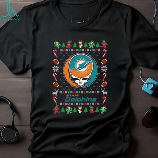 Miami Dolphins Gratefull Dead Ugly Christmas Sweater