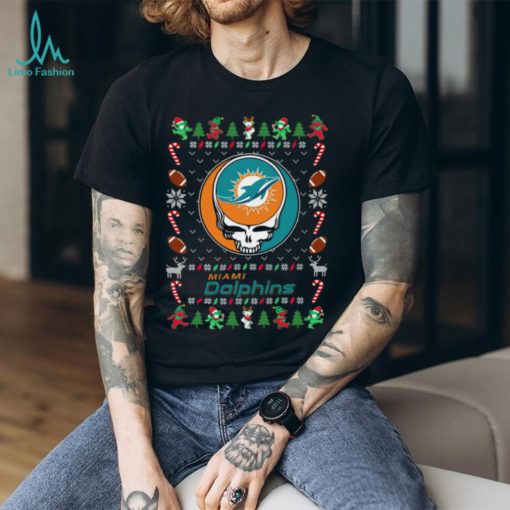 Miami Dolphins Gratefull Dead Ugly Christmas Sweater