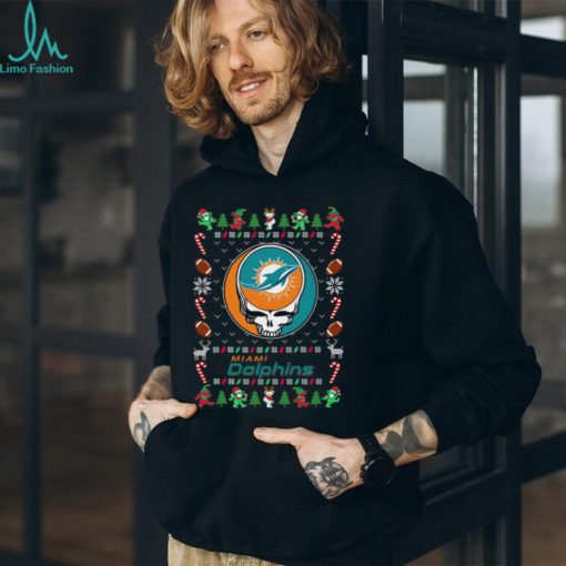 Miami Dolphins Gratefull Dead Ugly Christmas Sweater