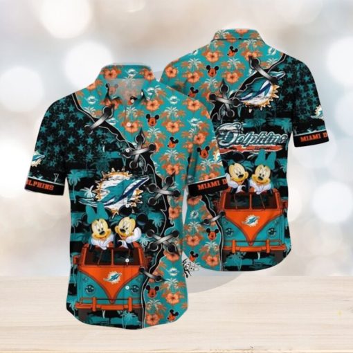 Miami Dolphins Hawaiian Shirt Mickey And Minnie Style Shirt