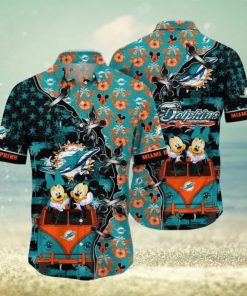 Miami Dolphins Hawaiian Shirt Mickey And Minnie Style Shirt