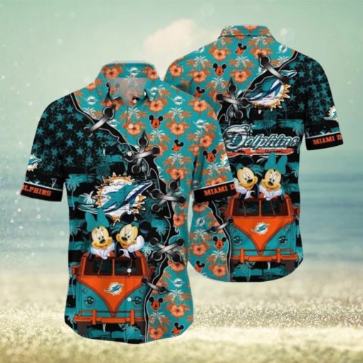 Miami Dolphins Hawaiian Shirt Mickey And Minnie Style Shirt