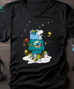 Miami Dolphins Santa Snoopy Wish You A Merry Christmas Shirt