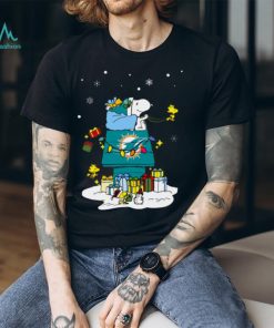 Miami Dolphins Santa Snoopy Wish You A Merry Christmas Shirt
