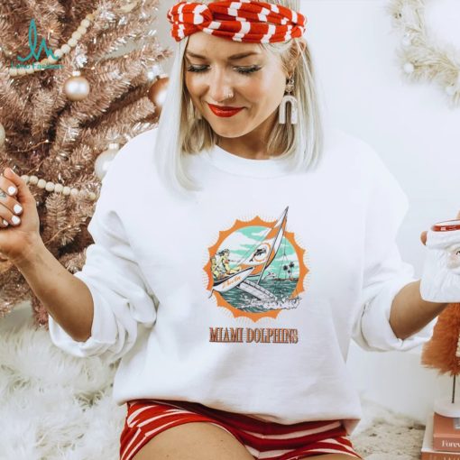 Miami Dolphins X Duvin Designs Co. cream setting sail shirt