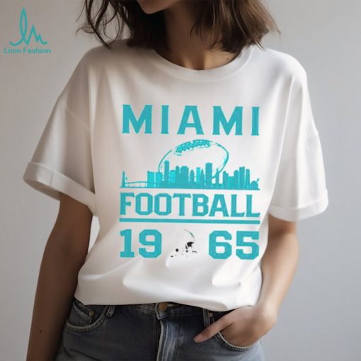 Miami Dolphins football 1965 skyline retro shirt