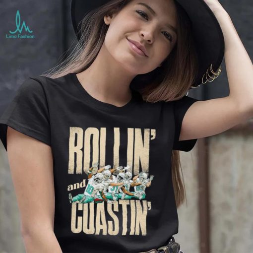 Miami Dolphins football Tyreek Hill Rollin and Coastin players funny shirt