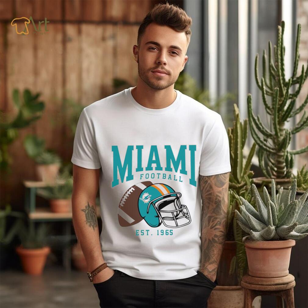 Miami Dolphins football est. 1965 NFL helmet logo shirt Miami Dolphins football est. 1965 NFL helmet logo shirt