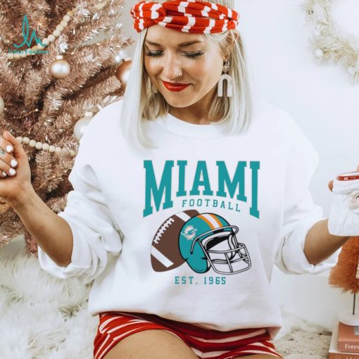 Miami Dolphins football est. 1965 NFL helmet logo shirt