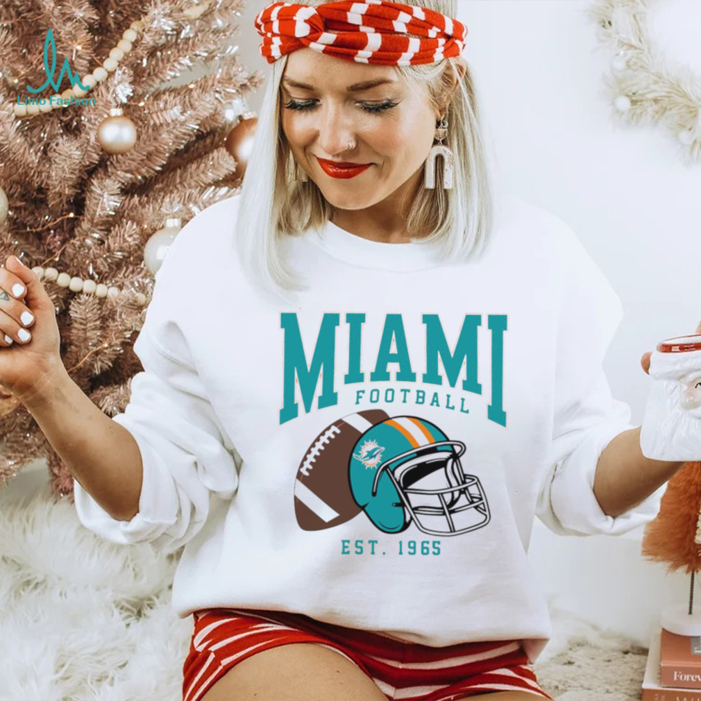 Miami Dolphins football est. 1965 NFL helmet logo shirt Miami Dolphins football est. 1965 NFL helmet logo shirt