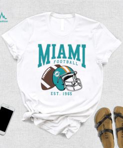 Miami Dolphins football est. 1965 NFL helmet logo shirt