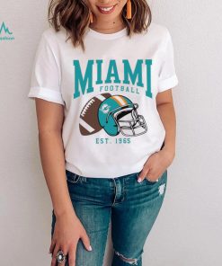 Miami Dolphins football est. 1965 NFL helmet logo shirt