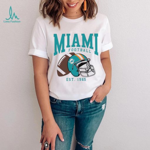 Miami Dolphins football est. 1965 NFL helmet logo shirt