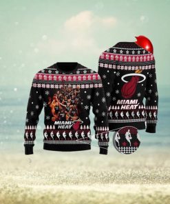 Miami Heat Basketball Team Ugly Christmas Sweater Perfect Holiday Gift