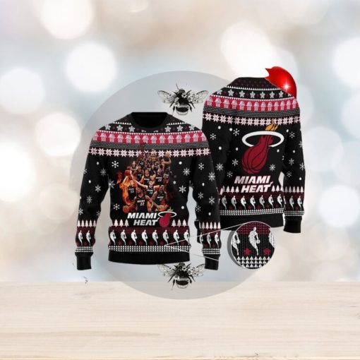 Miami Heat Basketball Team Ugly Christmas Sweater Perfect Holiday Gift