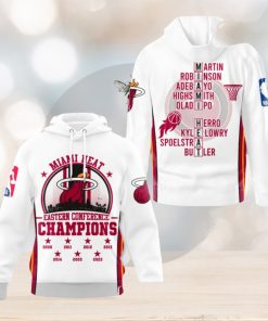 Miami Heat NBA Eastern Conference Champions White Hoodie Sweatshirt 3D