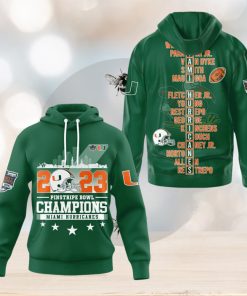 Miami Hurricanes 2023 Pinstripe Bowl Champions Hoodie T Shirt