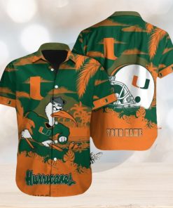 Miami Hurricanes NCAA Hula Custom Name Hawaiian Shirt Beach For Men Women Gift For Fans