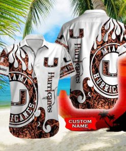 Miami Hurricanes NCAA Tropical Custom Name Men And Women Sports Teams Hawaiian Shirt Gift