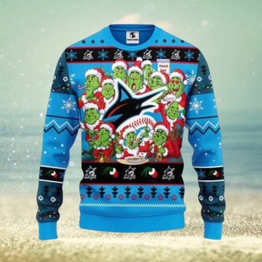 Miami Marlins 12 Grinch Xmas Day Ugly Sweater Christmas