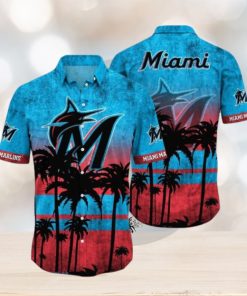 Miami Marlins MLB Logo Coconut Tropical Hawaiian Shirt Beach Gift For Fans