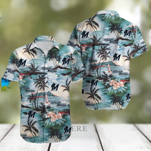 Miami Marlins MLB Tropical Beach Lover Gift Aloha Hawaiian Shirt