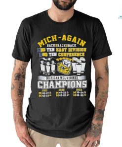 Mich Again Back To Back To Back Big Ten East Division Michigan Wolverines shirt