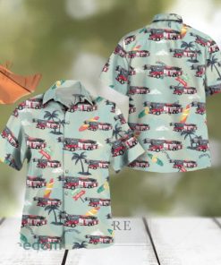 Michigan City, Indiana, Michigan City Fire Department Hawaiian Shirt Men And Women Gift Floral Beach