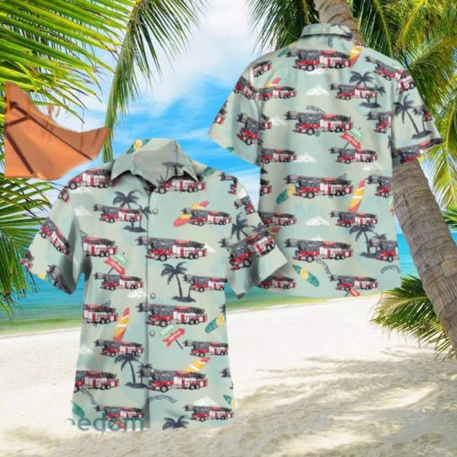 Michigan City, Indiana, Michigan City Fire Department Hawaiian Shirt Men And Women Gift Floral Beach