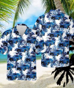 Michigan State Police Car Summer Beach Gift 3D Hawaiian Shirt