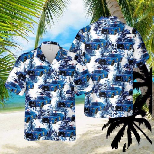 Michigan State Police Car Summer Beach Gift 3D Hawaiian Shirt