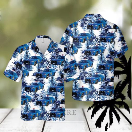 Michigan State Police Car Summer Beach Gift 3D Hawaiian Shirt