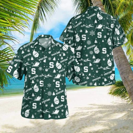 Michigan State Spartans Christmas Hawaiian Shirt Beach Gift Fans For Men And Women