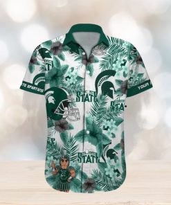 Michigan State Spartans Custom Name Hawaiian Shirt NCAA Beach For Men Women Gift For Fans