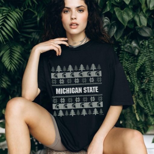 Michigan State Spartans Holiday Christmas Tree T Shirt