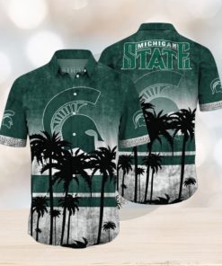 Michigan State Spartans Logo Coconut Tropical Hawaiian Shirt Beach Gift For Fans