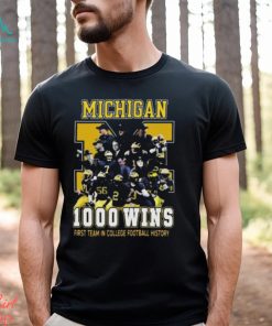Michigan Wolverines 1000 Wins First Team In College Football History 2024 T Shirt