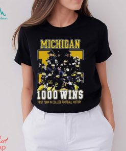 Michigan Wolverines 1000 Wins First Team In College Football History 2024 T Shirt