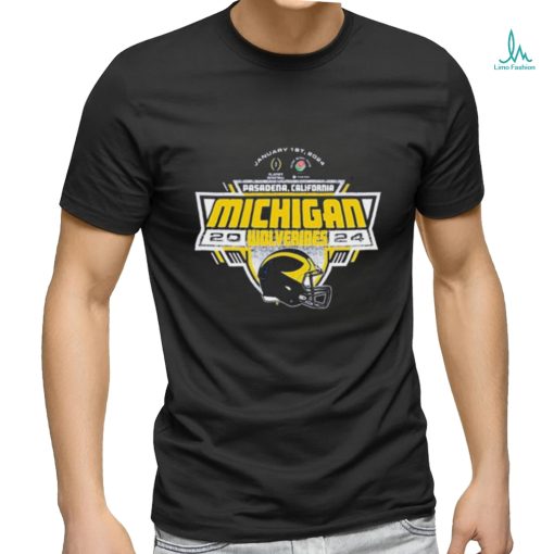 Michigan Wolverines 2024 Generic Helmet CFP Rose Bowl Bound Shirt