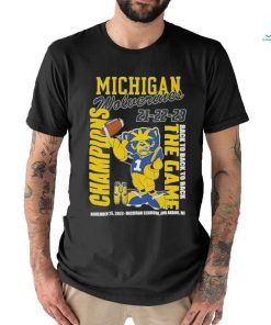 Michigan Wolverines 21 22 23 Back To Back To Back The Game Champions November 25 2023 Michigan Stadium Ann Arbor Mi shirt