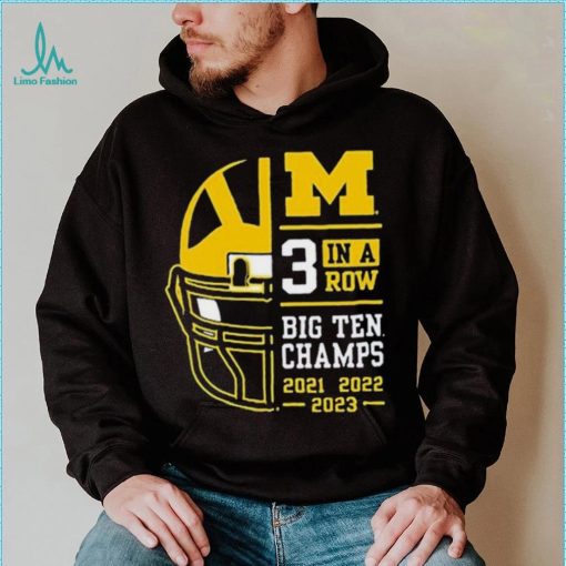 Michigan Wolverines 3 In A Row Big Ten Conference Champions Shirt