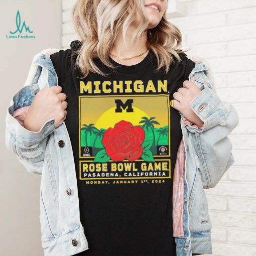 Michigan Wolverines College Football Playoff 2024 Rose Bowl T Shirt