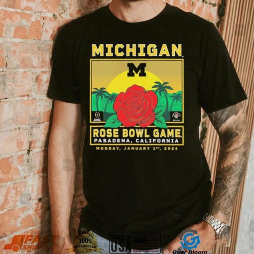 Michigan Wolverines College Football Playoff 2024 Rose Bowl T Shirt